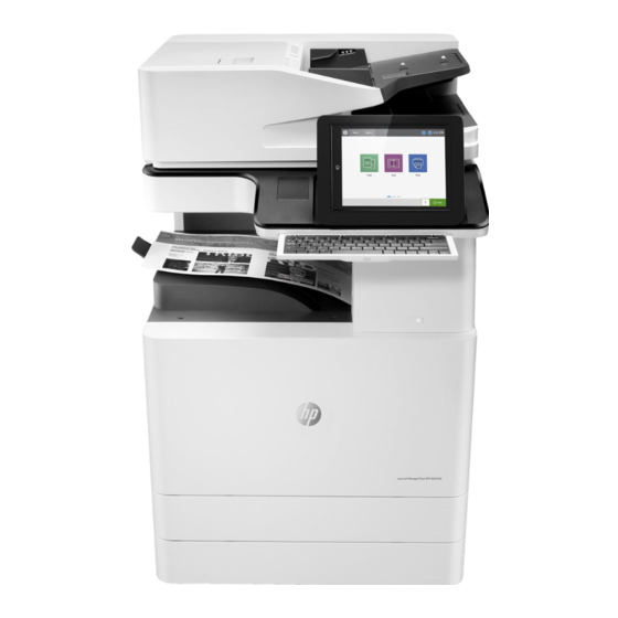 HP LaserJet Managed Flow MFP E82540 Bedieningshandleiding