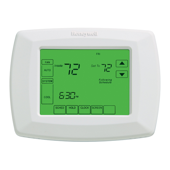 Honeywell Chronotherm Vision Pro Gebruiksaanwijzing