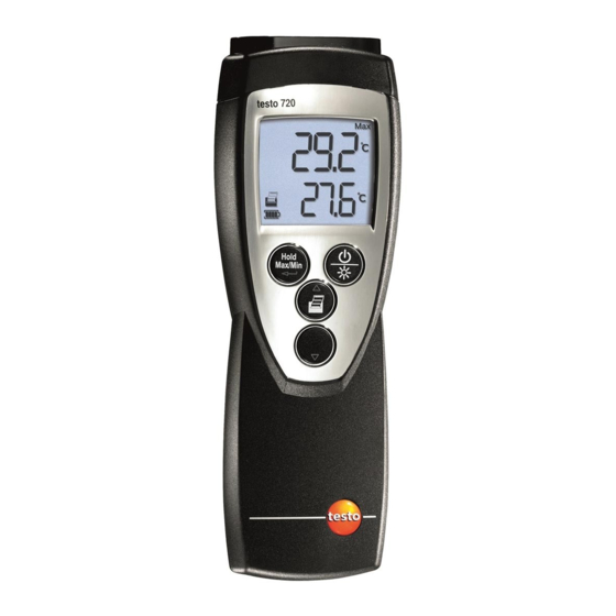 TESTO 720 Gebruiksaanwijzing