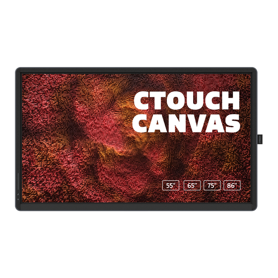 Ctouch Canvas Installatie- En Gebruikershandleiding