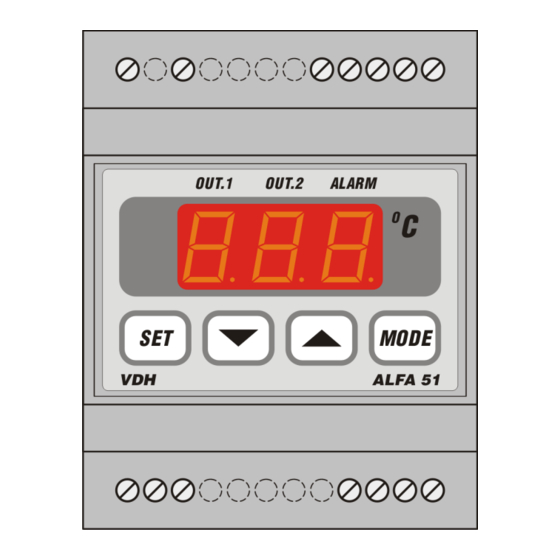 VDH ALFA 51 PI 0/10Vdc Gebruiksaanwijzing