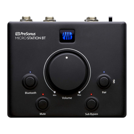 PRESONUS MicroStation BT Snelstartgids