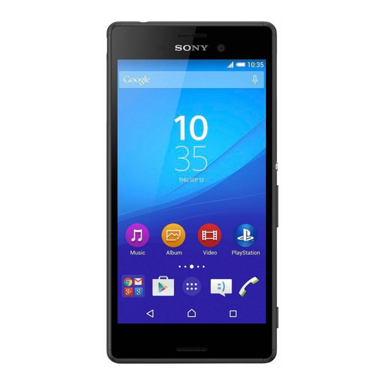 Sony Xperia M4 Aqua Dual E2312 Gebruikershandleiding