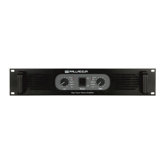 DAP Audio Palladium P-400 Gebruikershandleiding