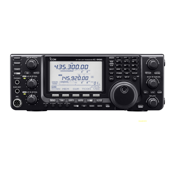 Icom IC-9100 Gebruiksaanwijzing