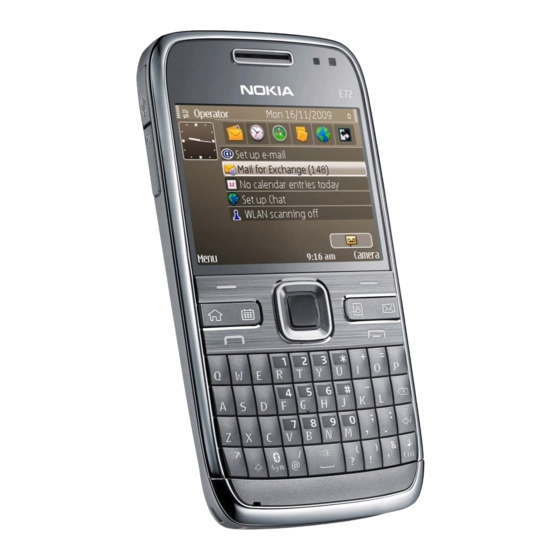 Nokia E72 Gebruikershandleiding