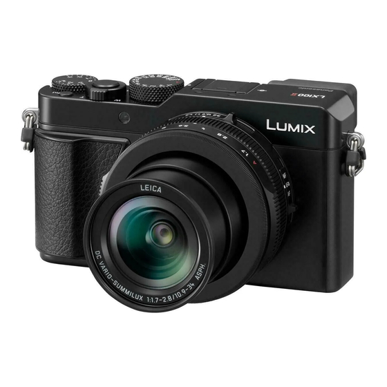 Panasonic Lumix DC-LX100M2 Gebruiksaanwijzing Voor Geavanceerde Kenmerken