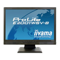 Iiyama Prolite E2001WSV Gebruikershandleiding