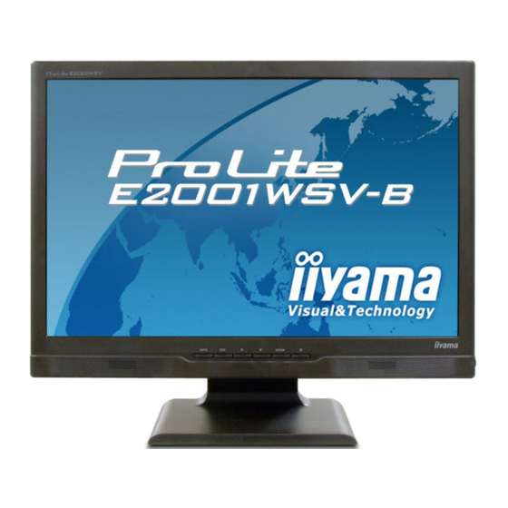 Iiyama Prolite E2001WS Gebruikershandleiding