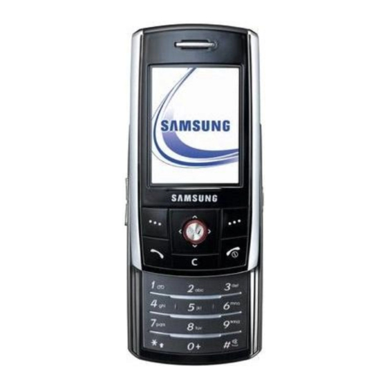 Samsung SGH-D800 Gebruiksaanwijzing