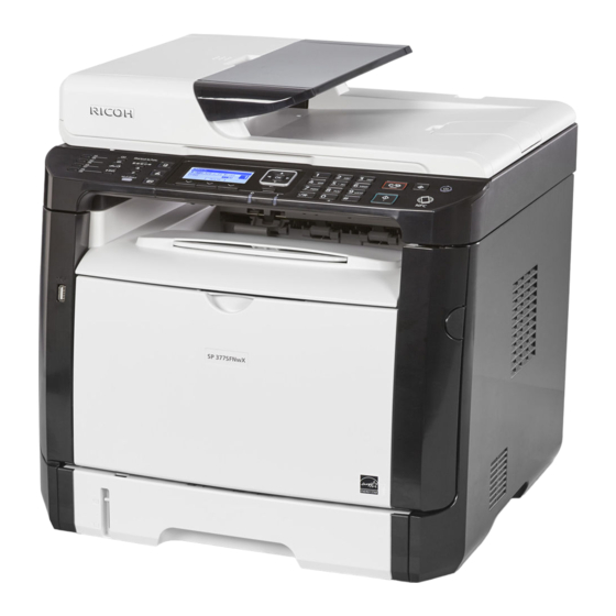 Ricoh SP 377SNWX Installatiehandleiding