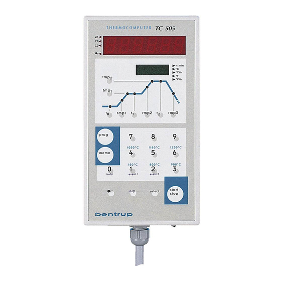 Bentrup TC505 Gebruiksaanwijzing