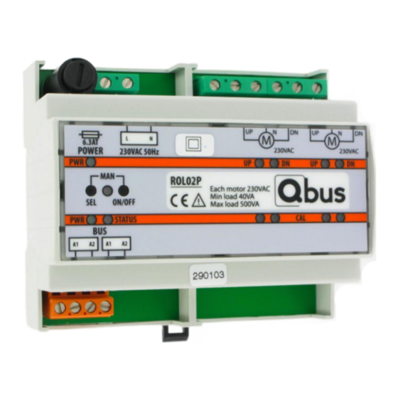 Qbus ROL02P Technische Productfiche