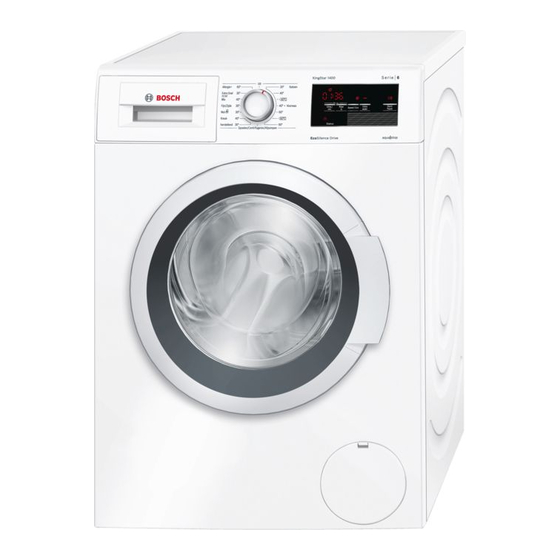 Bosch WAT283B2NL Series Gebruiksaanwijzing En Installatievoorschrift