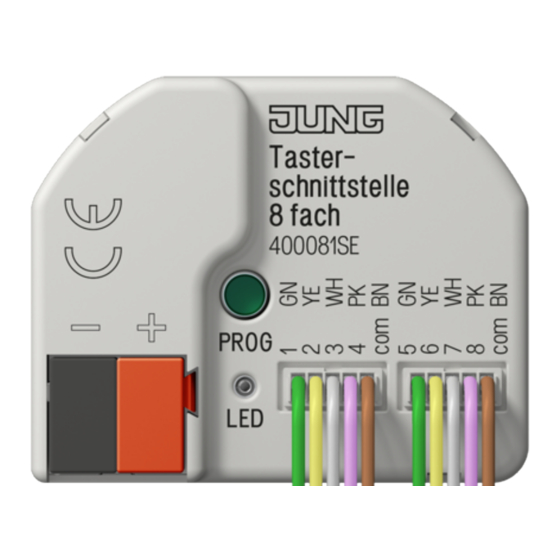 Jung KNX 400021SE Bedieningsvoorschrift