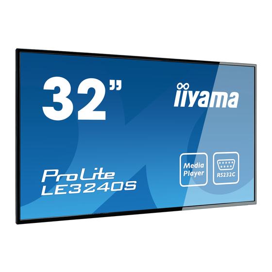 Iiyama ProLite LE3240S Gebruikershandleiding