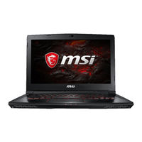 MSI Phantom Pro GS43VR 7RE Gebruikershandleiding