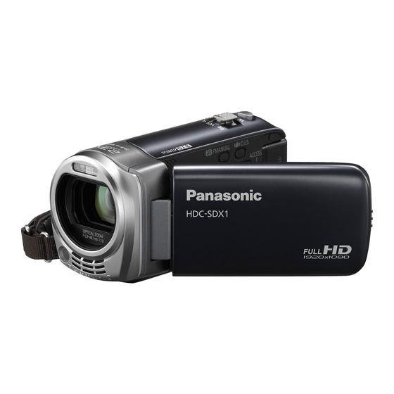 Panasonic HDC-SDX1 Gebruiksaanwijzing