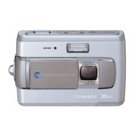 Konica Minolta DIMAGE X60 Gebruiksaanwijzing