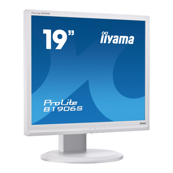 Iiyama ProLite B1906S Gebruikershandleiding