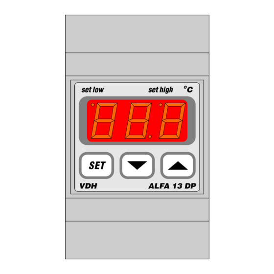VDH ALFA 13DP Gebruiksaanwijzing