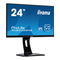 Iiyama ProLite XU2493HS Gebruikershandleiding