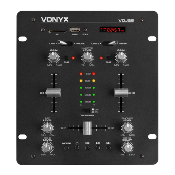 Vonyx VDJ25 Gebruiksaanwijzing