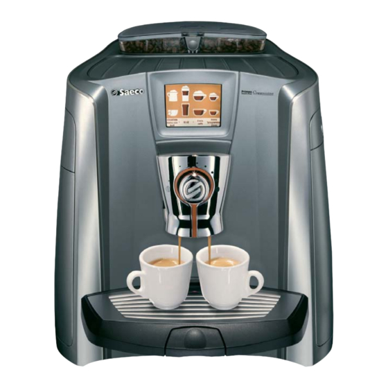 Saeco Primea Touch Plus Cappuccino Handleiding