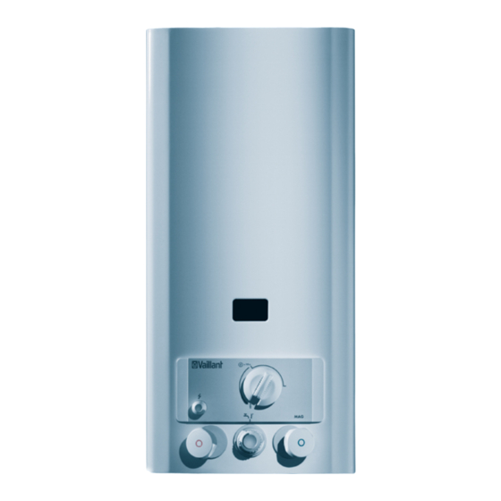 Vaillant Geyser MAG NL 9/2 XZ Handleiding Voor De Gebruiker