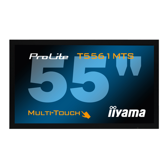 Iiyama ProLite T5561MTS Gebruikershandleiding