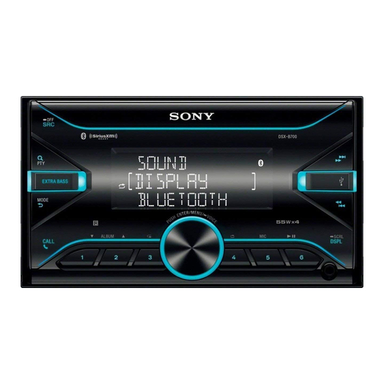 Sony DSX-B700W Helpgids