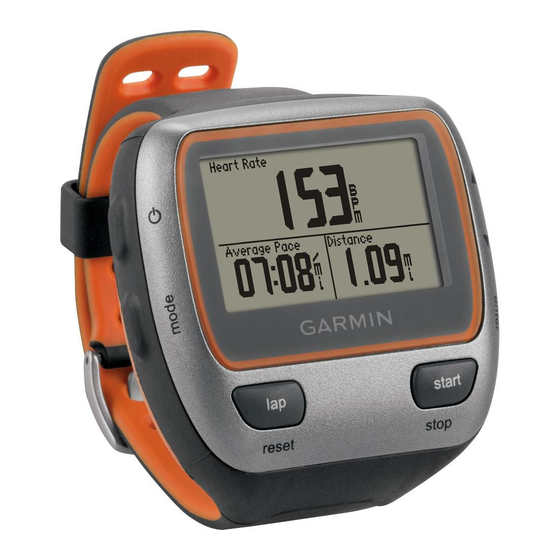 Garmin FORERUNNER 310XT Gebruikershandleiding