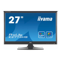 Iiyama ProLite E2773HS Gebruikershandleiding