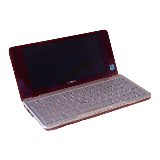 Sony vaio VGN-P Series Gebruikershandleiding