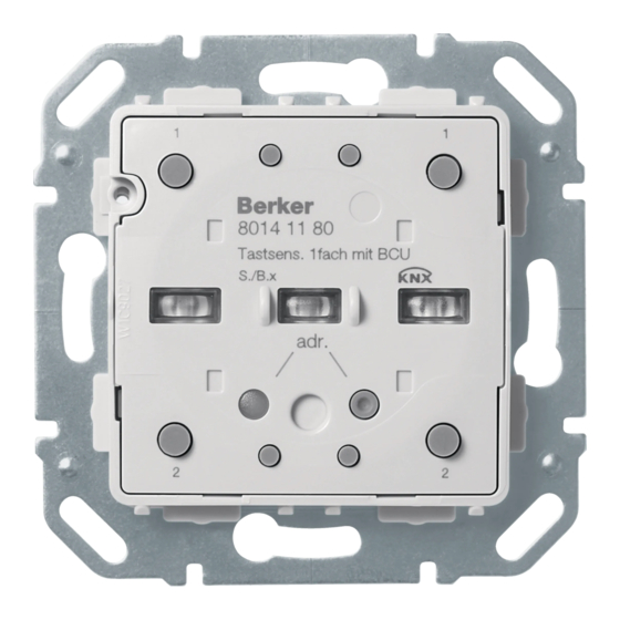 Berker 8014 11 Series Bedieningshandleiding