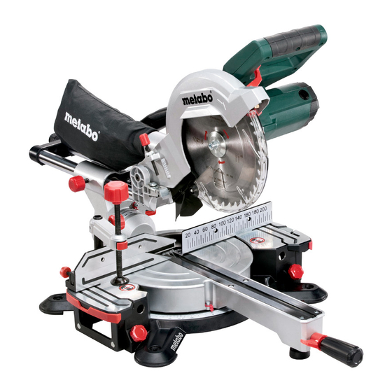 Metabo KGS 216 M Gebruiksaanwijzing