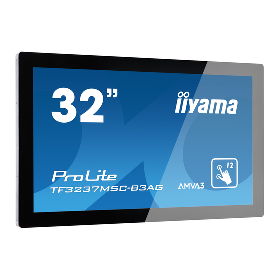 Iiyama ProLite TF3237MSC Gebruikershandleiding