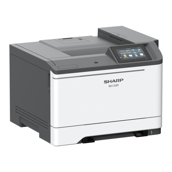 Sharp MX-C428P Gebruikershandleiding