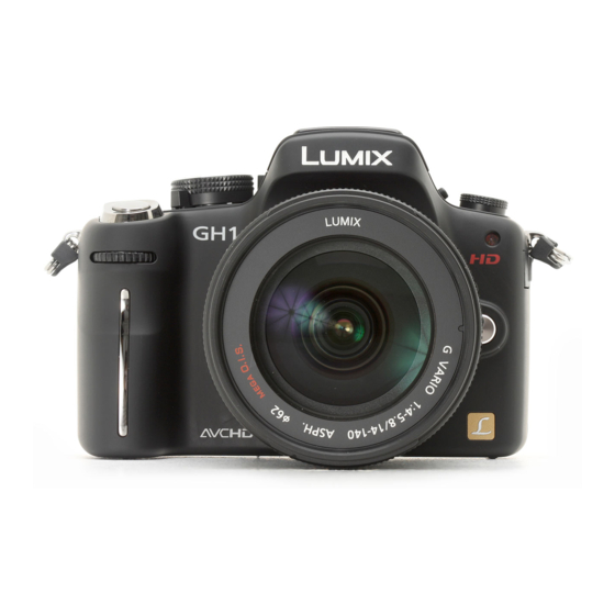 Panasonic LUMIX DMC-GH1K Gebruiksaanwijzing