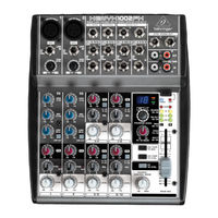 Behringer XENYX 1202FX Korte Handleiding