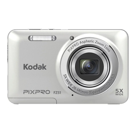 Kodak PIXPRO FZ51 Gebruikershandleiding