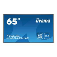 Iiyama ProLite LH8642UHS Gebruikershandleiding