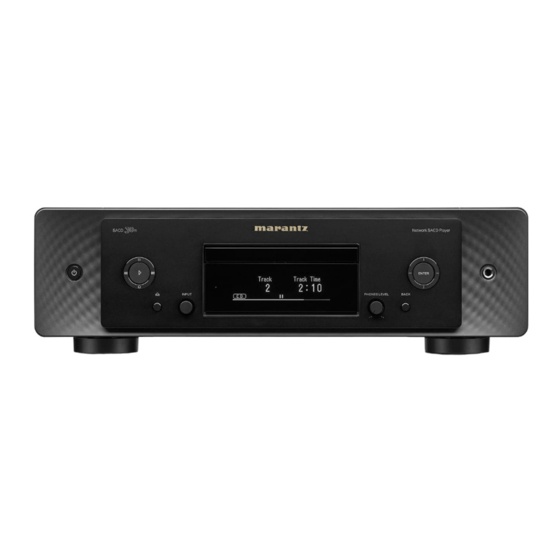 Marantz SACD 30n Gebruiksaanwijzing