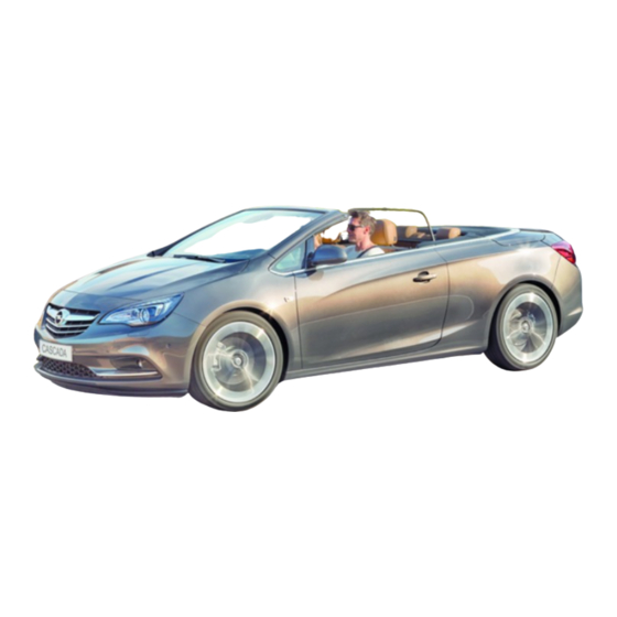 Opel Cascada 2014 Gebruikershandleiding