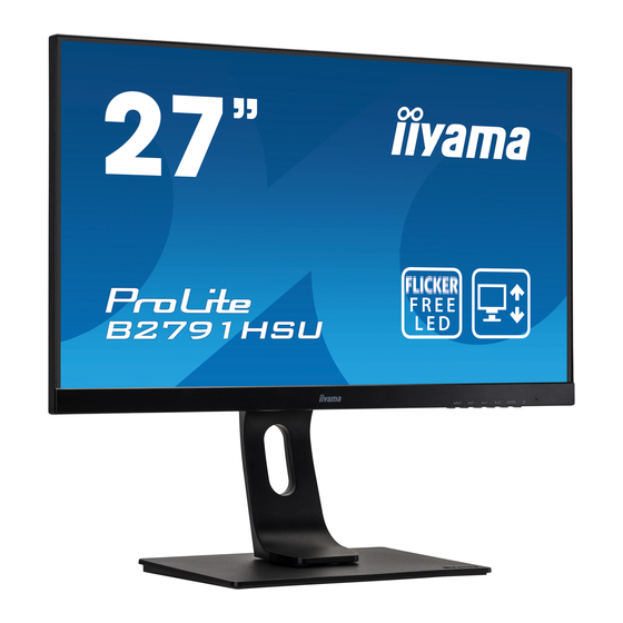 Iiyama ProLite B2791HSU Gebruikershandleiding