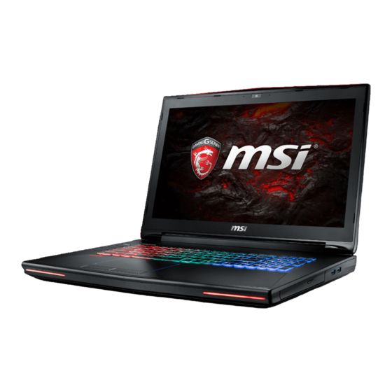 MSI gt72vr Gebruikershandleiding