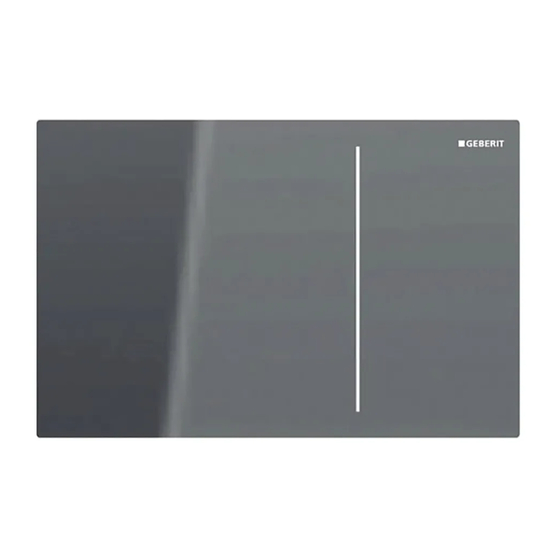 Geberit Sigma 70 Onderhoudshandleiding
