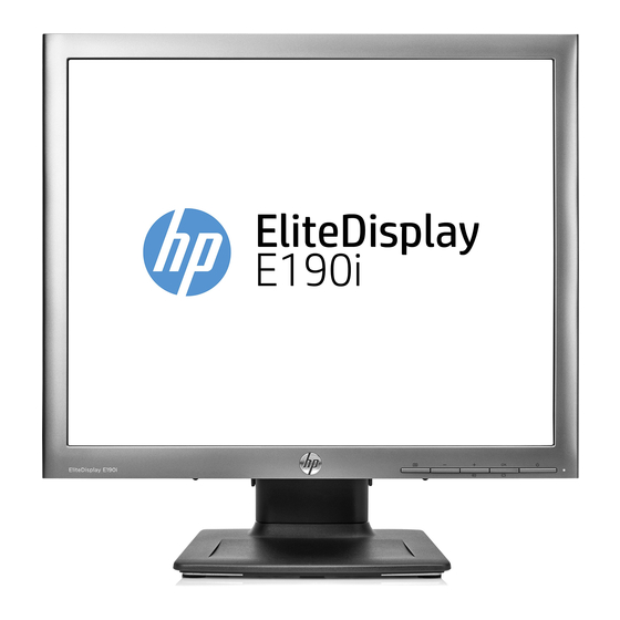 HP EliteDisplay E190i Gebruikershandleiding