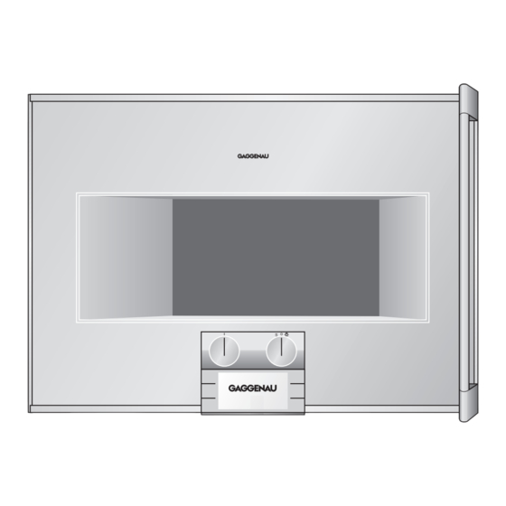 Gaggenau BS 270 1.1 Gebruiksaanwijzing