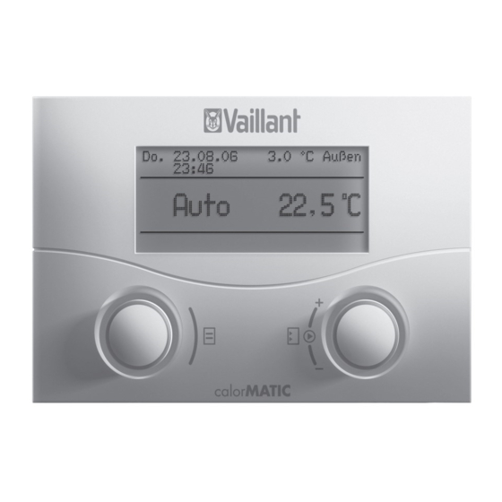 Vaillant calorMATIC 430f Gebruiksaanwijzing En Installatiehandleiding